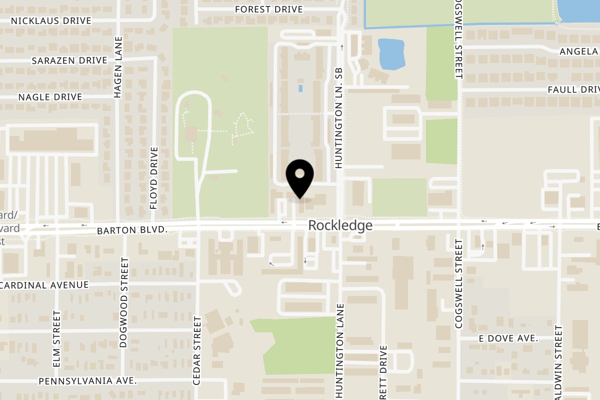Map showing the location of Rocket Bagels Deli & Catering Rockledge on 566 Barton Blvd Ste 10 in Rockledge
